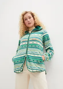 Kapuzen-Fleecejacke mit Norweger-Muster, bonprix