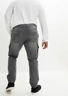 Jean sweat Regular Fit avec poches cargo, Straight, bonprix