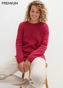 Milano Rib Pullover mit Rundhals, bonprix