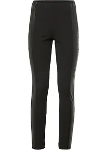 Leggings mit Lederimitat-Einsatz, BODYFLIRT