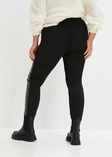 Leggings mit Lederimitat-Einsatz, bonprix