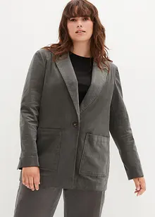 Cord-Blazer mit aufgesetzten Taschen aus Bio-Baumwolle, bonprix