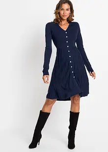 Robe en maille plissée, bonprix