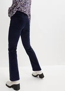 Pantalon stretch en velours côtelé, Bootcut, bonprix