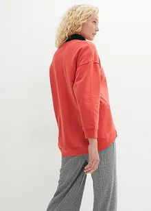 Oversize Sweatshirt mit kleinen Schlitzen am Saum, bonprix