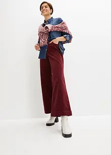 Weite Stretch-Cordhose, High-Waist, bonprix