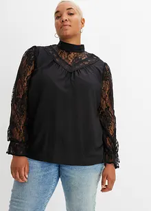 Bluse mit Spitze, bonprix