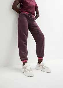 Lot de 2 pantalons sweat à finitions côtelées, bonprix