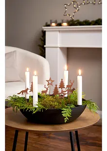 Kerzenständer in Schalenform mit 4 Kerzenhaltern, bonprix