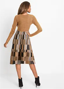 Robe en maille à carreaux, bonprix