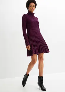 Ausgestelltes Strickkleid mit Rollkragen, bonprix