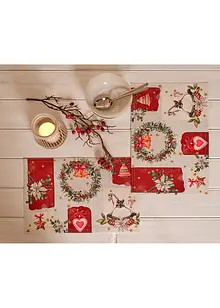 Tischset  mit Weihnachtsdruck (2er Pack), bpc living bonprix collection