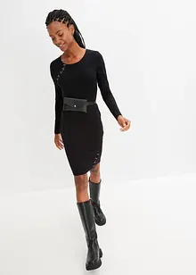 Jerseykleid mit Ösen, bonprix