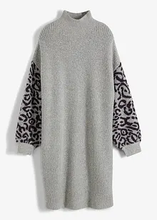 Robe en maille oversized avec motif léopard, bonprix