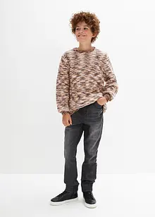 Jungen Melange-Strickpullover, bpc bonprix collection