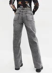 Jean Wide Leg, taille haute avec rivets, bonprix