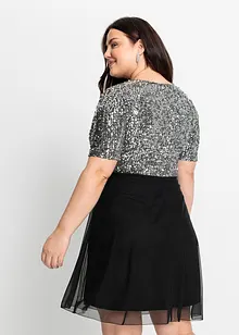 Robe courte à sequins, bonprix