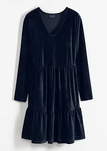 Minikleid aus elastischen Samt, bonprix