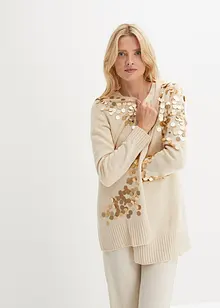 Gilet en maille avec sequins, bonprix