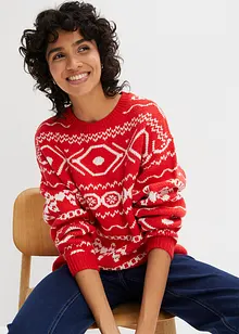 Hochgeschlossener Norweger-Pullover, bonprix