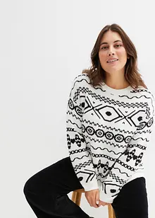 Hochgeschlossener Norweger-Pullover, bonprix