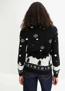 Weihnachts-Pullover mit Rundhalsausschnitt, bonprix