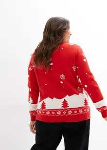 Weihnachts-Pullover mit Rundhalsausschnitt, bonprix