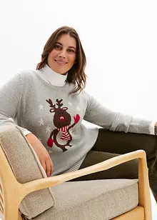 Strickpullover mit Weihnachtsmotiv, bonprix