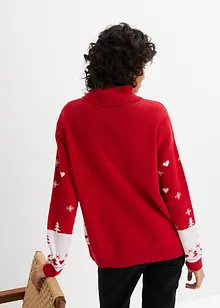 Weihnachts-Pullover mit Rollkragen, bonprix