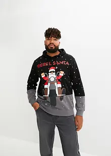 Kapuzensweatshirt mit Weihnachtsmotiv aus Bio-Baumwolle, bonprix