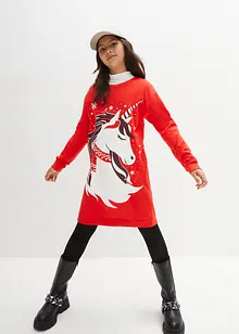 Mädchen Sweatkleid mit Weihnachtsmotiv, bonprix