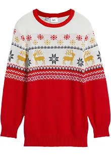 Pull en maille enfant avec motif de Noël, bpc bonprix collection