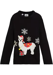 Pull en maille enfant avec motif de Noël, bpc bonprix collection