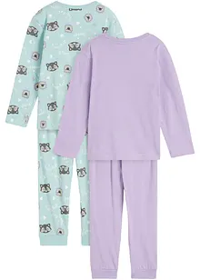 Mädchen Pyjama mit Bio-Baumwolle (4-tlg. Set), bonprix