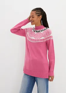 Norweger-Pullover mit Seitenschlitzen, bonprix