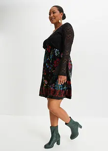 Jerseykleid mit Spitzen-Oberteil, bonprix