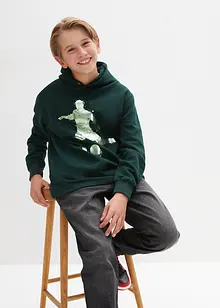 Jungen Kapuzensweatshirt mit Druck, bonprix