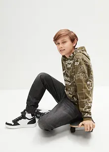 Jungen Kapuzensweatshirt mit Druck, bonprix