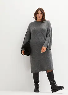 Strickkleid mit raffinierten Ärmeln, bonprix