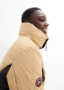 wasserabweisender Outdoor-Kurzmantel mit Fellimitat, bonprix