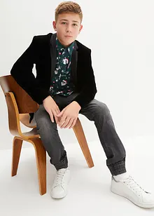 Langarmhemd mit Weihnachtsmotiv, Slim Fit, bonprix