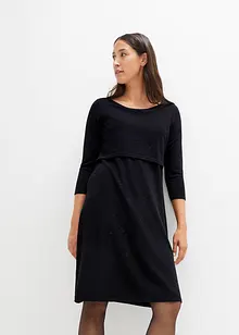 2-in-1 Umstands- und Stillstrickkleid mit Glanzgarn, bonprix