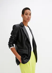 Oversized Lederimitat Blazer, bonprix