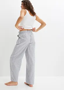 Pyjama mit kurzem Ripptop und gewebter Chambray Hose , bpc bonprix collection