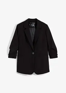 Weit geschnittener Blazer mit gerafftem 7/8-Ärmel, bonprix