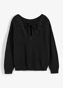 Pull avec dentelle, bonprix