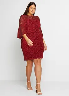 Robe en dentelle à manches volantées, bonprix