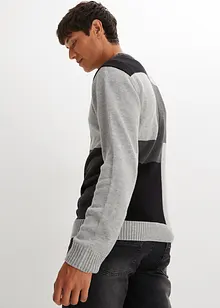 Pull coton col rond, bonprix