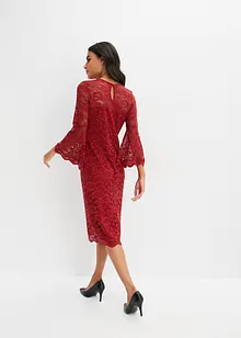 Robe en dentelle à manches volantées, bonprix