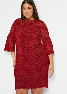 Robe en dentelle à manches volantées, bonprix